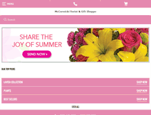 Tablet Screenshot of mccormickflorist.ca